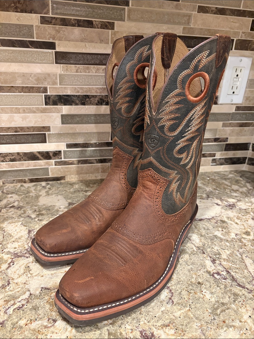 Ariat Brown Leather Western Boots